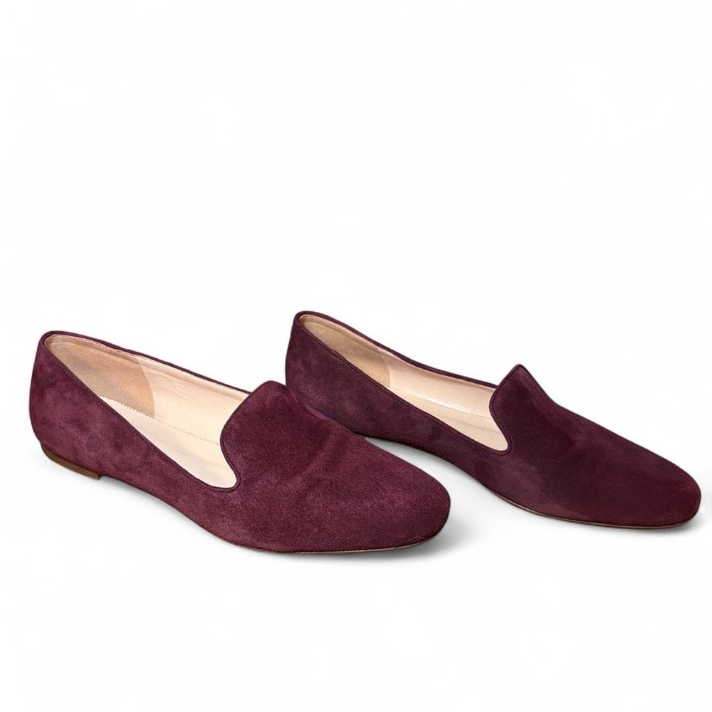 J.Crew Women's Smoking Slippers in Burgundy Suede